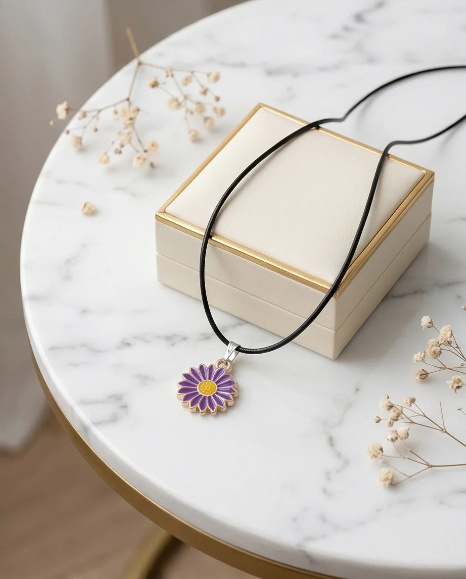 Royal Purple Daisy Pendant