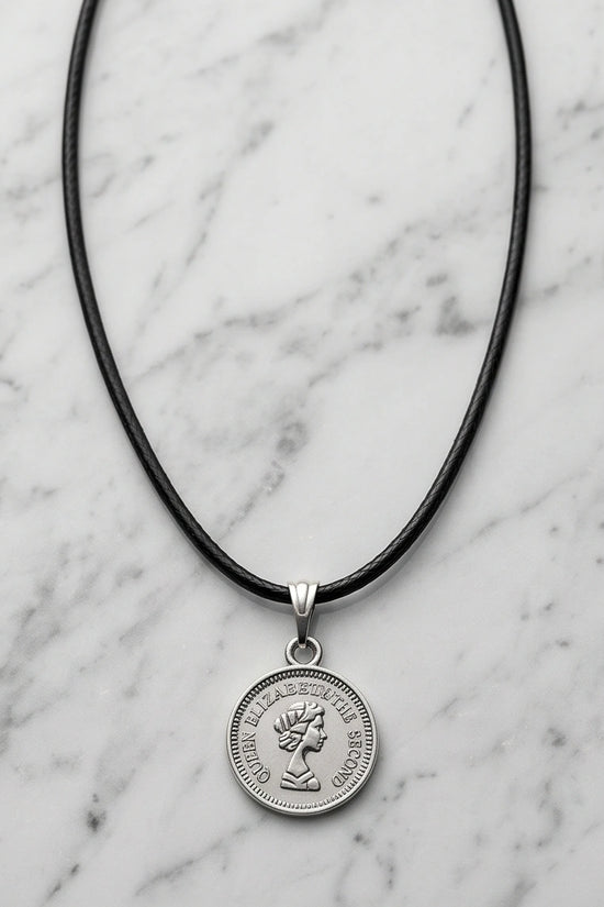 The Royal Heritage: Vintage Elizabeth II Coin Pendant Necklace