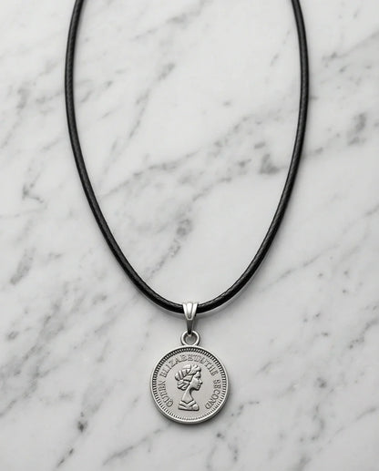The Royal Heritage: Vintage Elizabeth II Coin Pendant Necklace