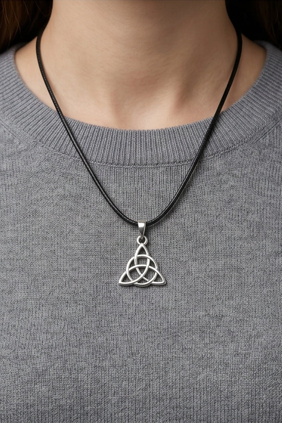 Silver Celtic Triquetra Knot Necklace