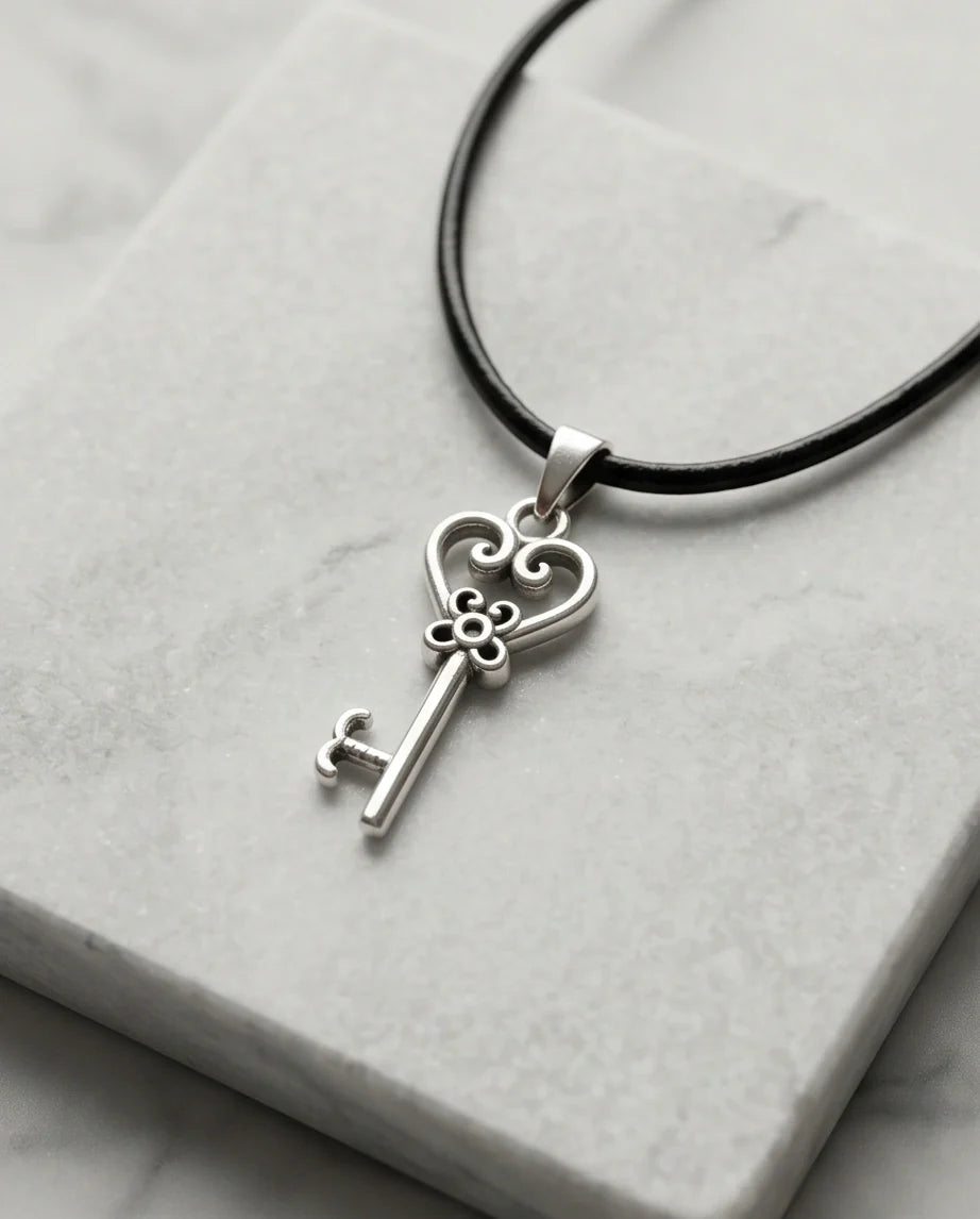 The Secret Garden Heart Key Necklace