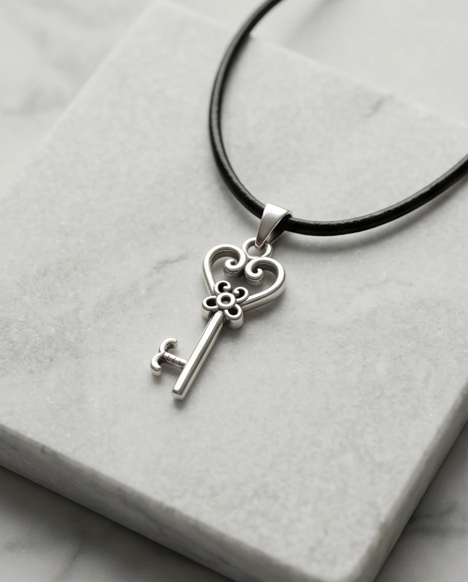 The Secret Garden Heart Key Necklace