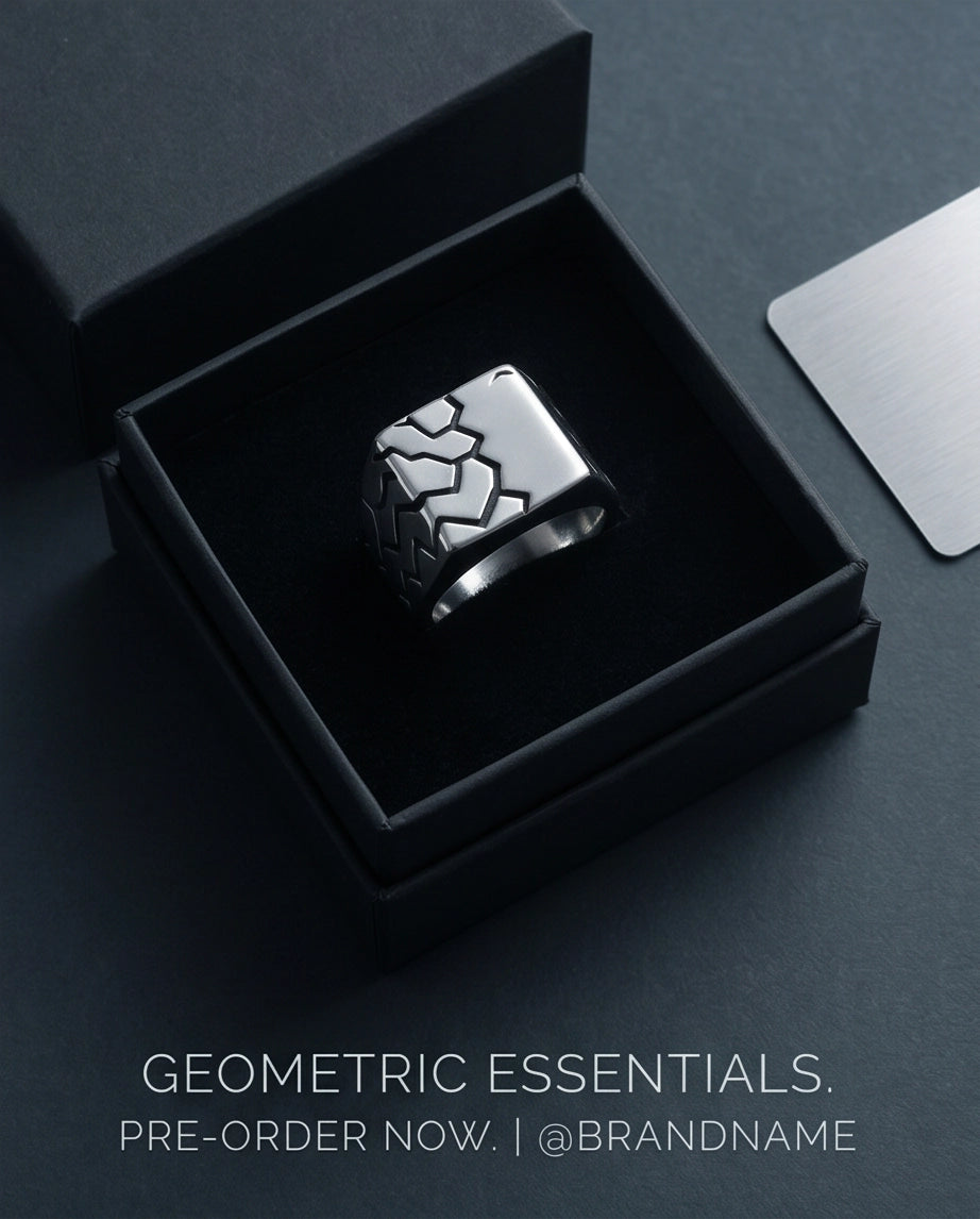 Fractured Asymmetric Signet Ring