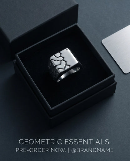 Fractured Asymmetric Signet Ring