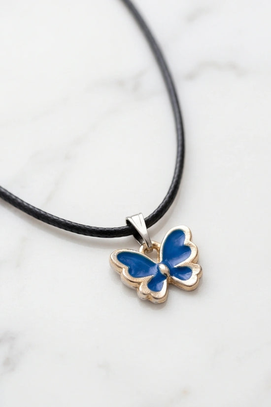 Midnight Blue Butterfly Pendant
