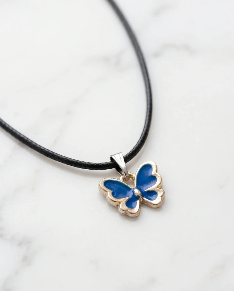 Midnight Blue Butterfly Pendant