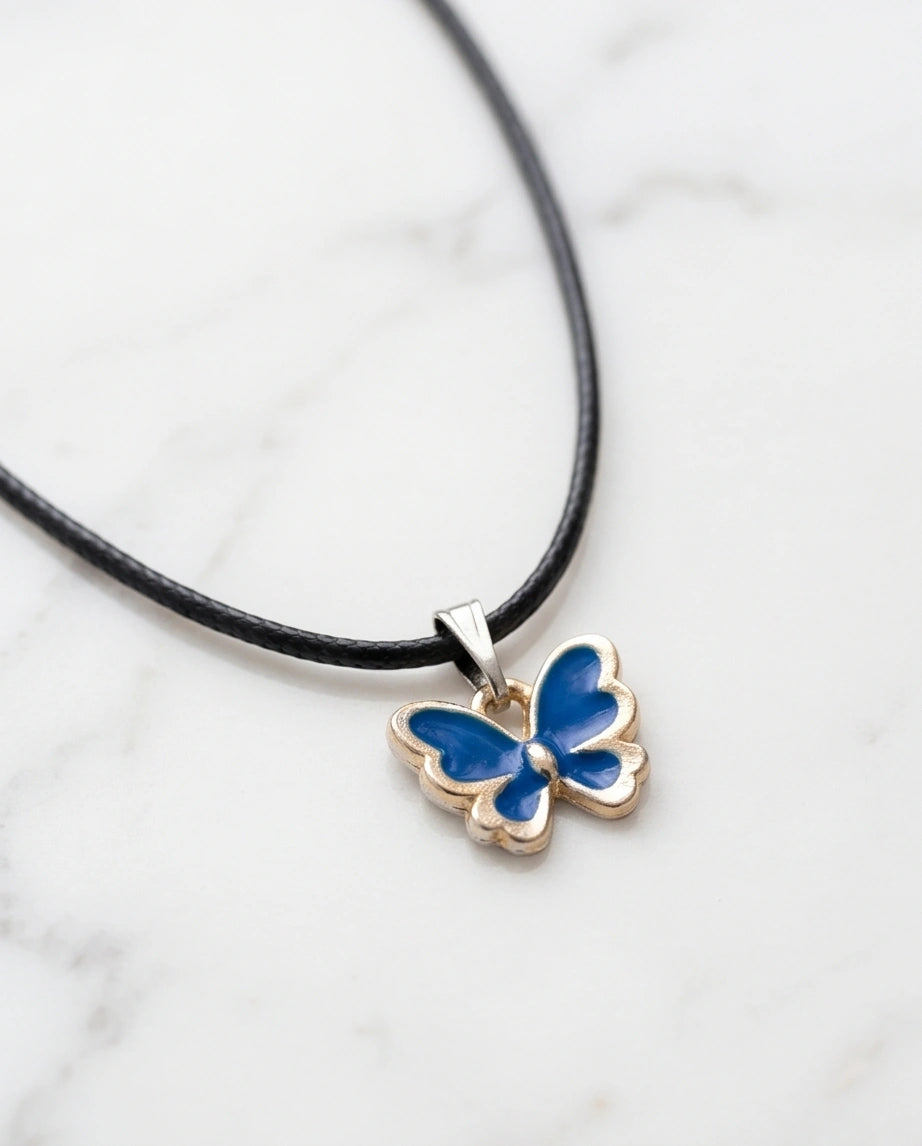 Midnight Blue Butterfly Pendant