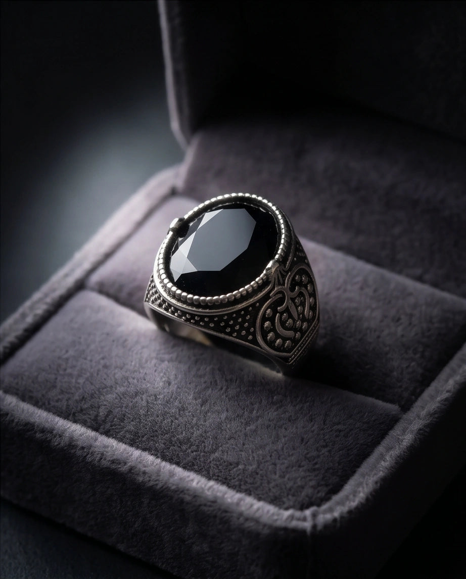 Imperial Onyx Shadow Signet Ring
