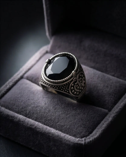 Imperial Onyx Shadow Signet Ring