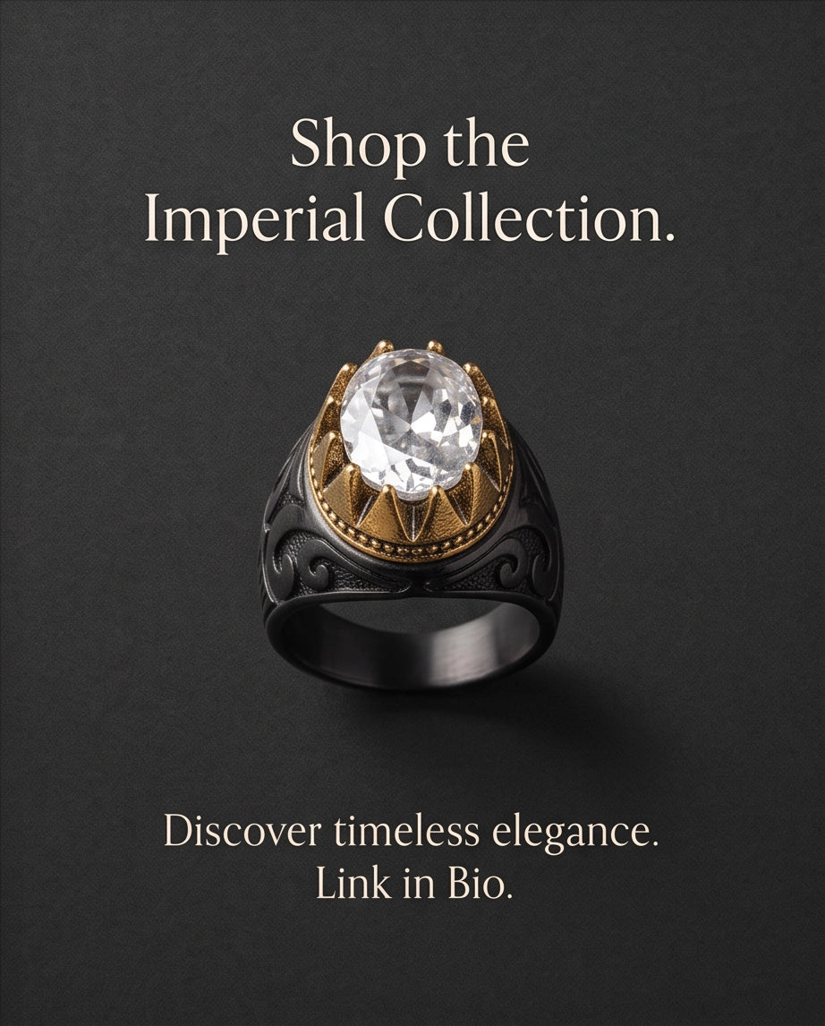 Celestial Solstice Diamond-Cut Signet Ring
