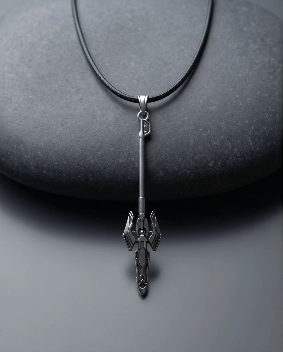 Futuristic Sci-Fi Spear Pendant Necklace