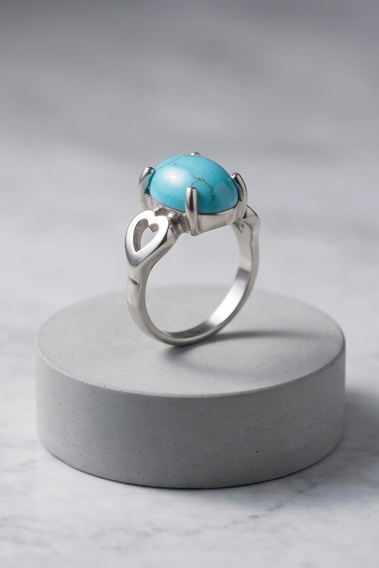 Celestial Heart Azure Turquoise Ring