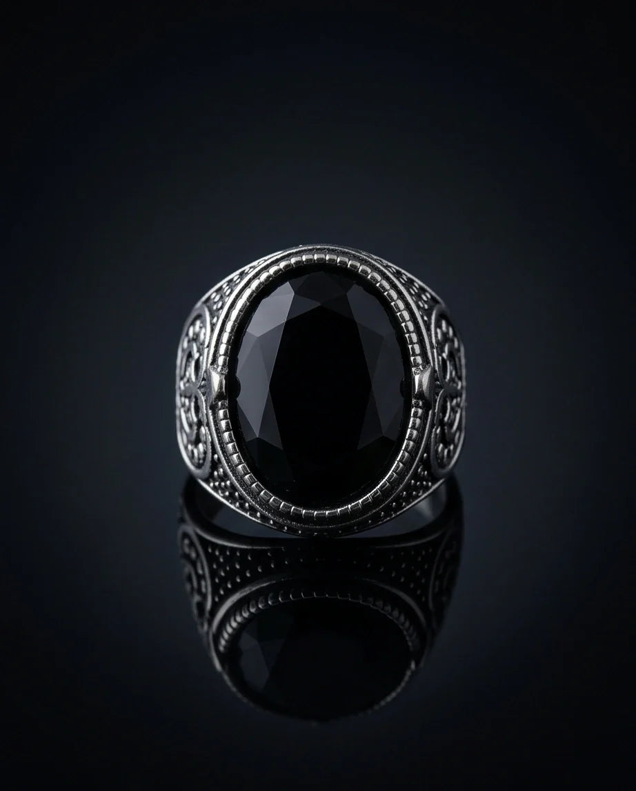 Imperial Onyx Shadow Signet Ring