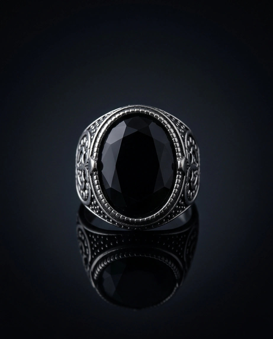 Imperial Onyx Shadow Signet Ring