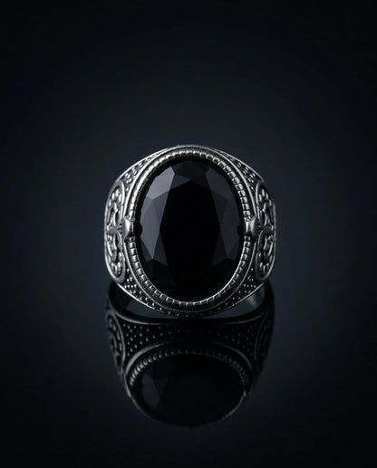 Imperial Onyx Shadow Signet Ring