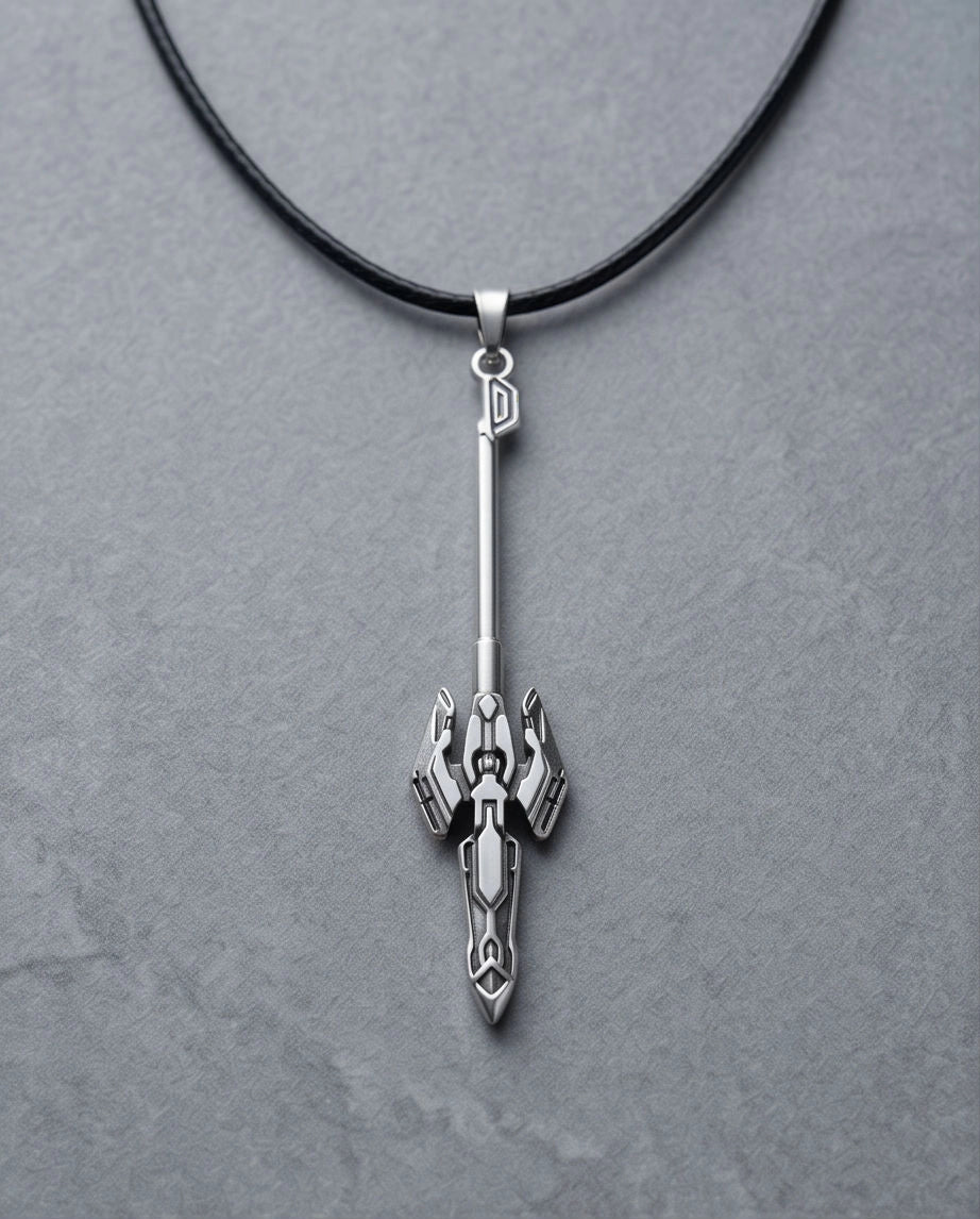 Futuristic Sci-Fi Spear Pendant Necklace