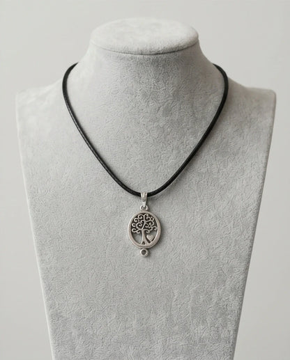 The Loving Roots: Whimsical Tree of Life & Heart Pendant Necklace