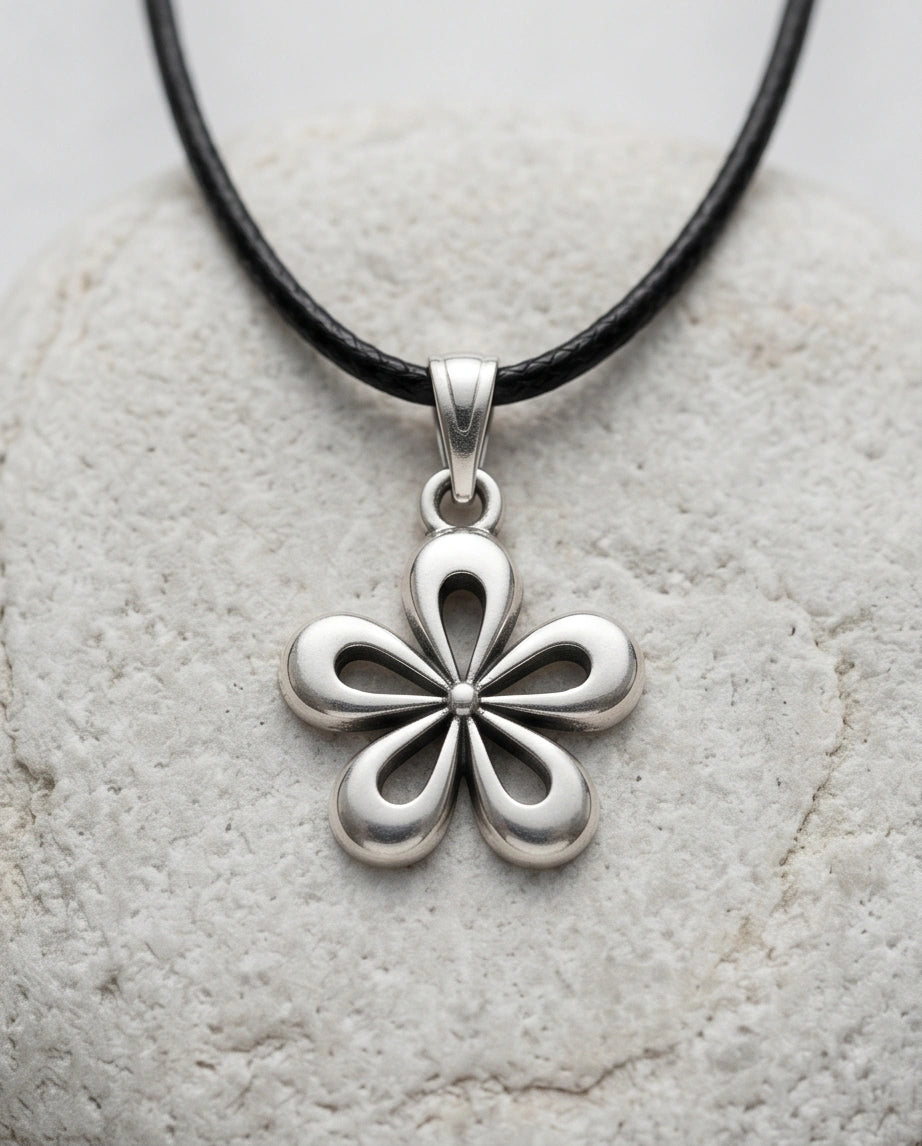 The Sakura Blossom Silver Pendant