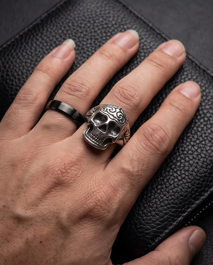 Filigree Crowned Skull Ring