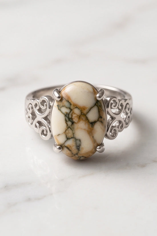 Vintage Filigree Wildstone Ring
