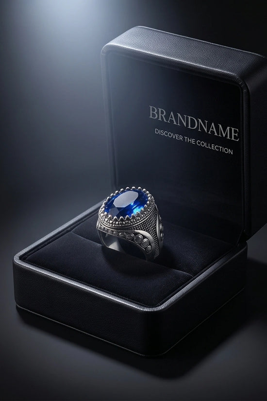 Imperial Cobalt Sapphire Signet Ring