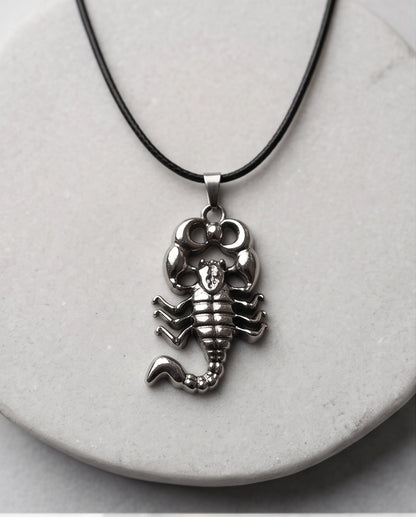 Metallic Scorpion Cord Necklace