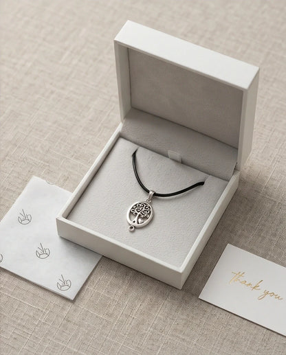 The Loving Roots: Whimsical Tree of Life & Heart Pendant Necklace