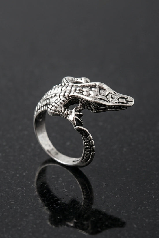 Vintage Sterling Crocodile Wrap Ring