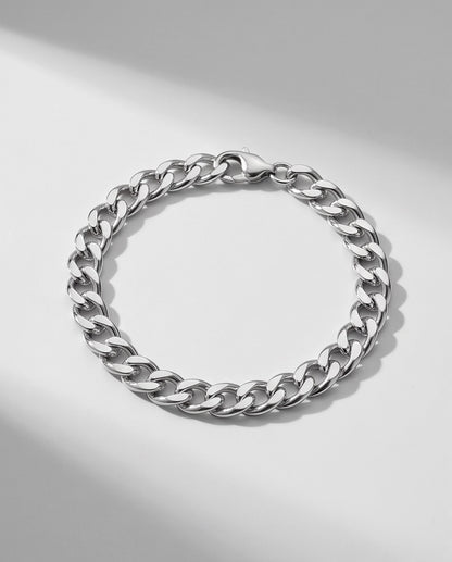 Silver Classic Curb Chain Bracelet