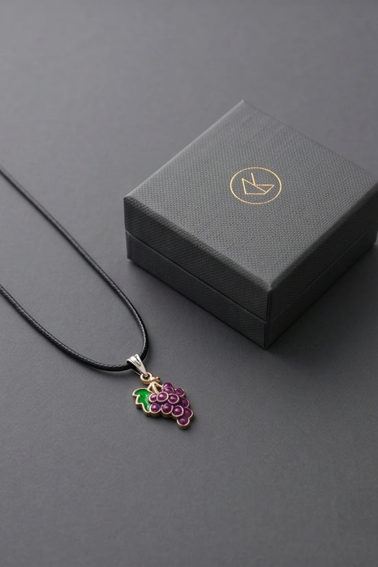 Luscious Purple Grape Cluster Pendant