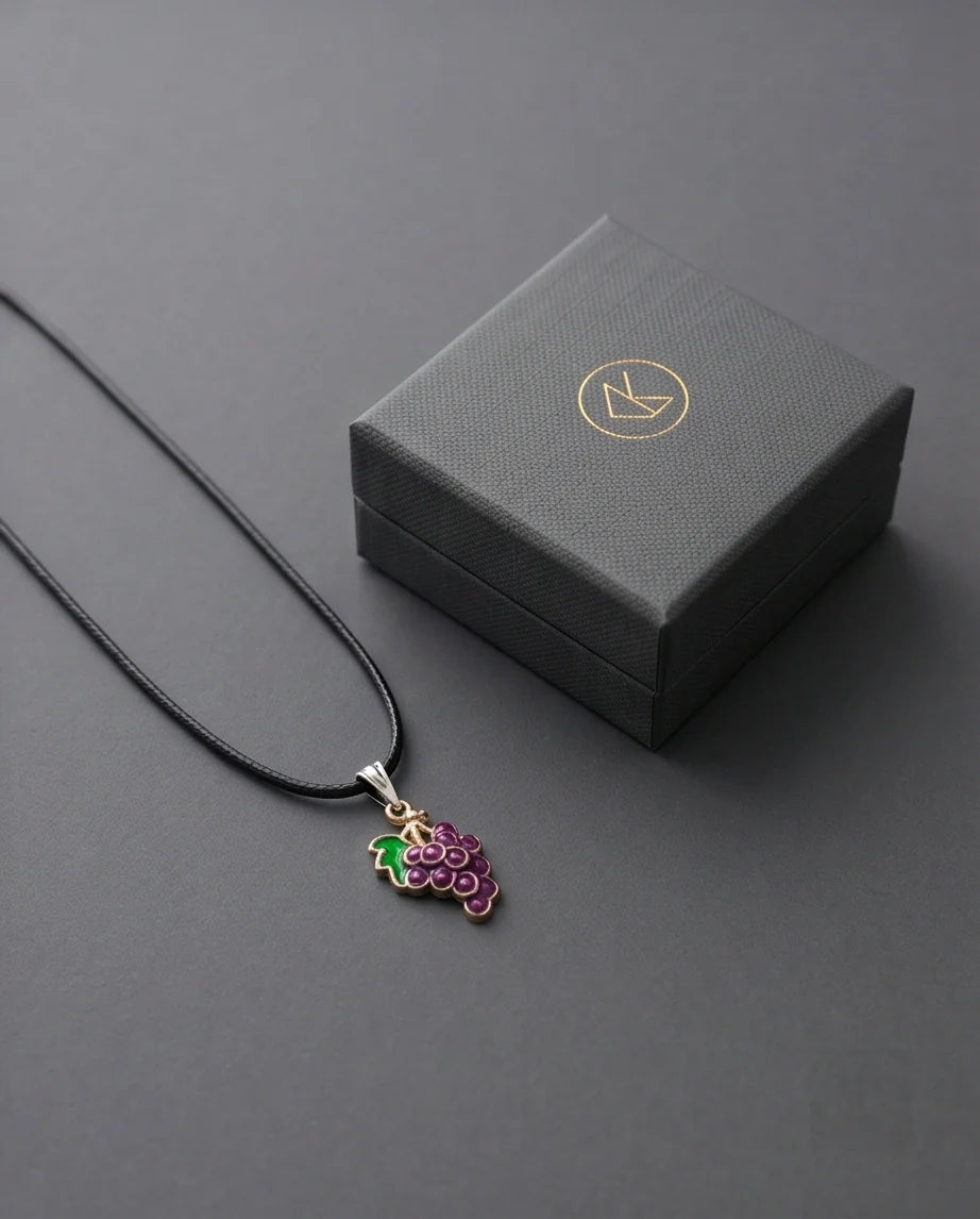 Luscious Purple Grape Cluster Pendant
