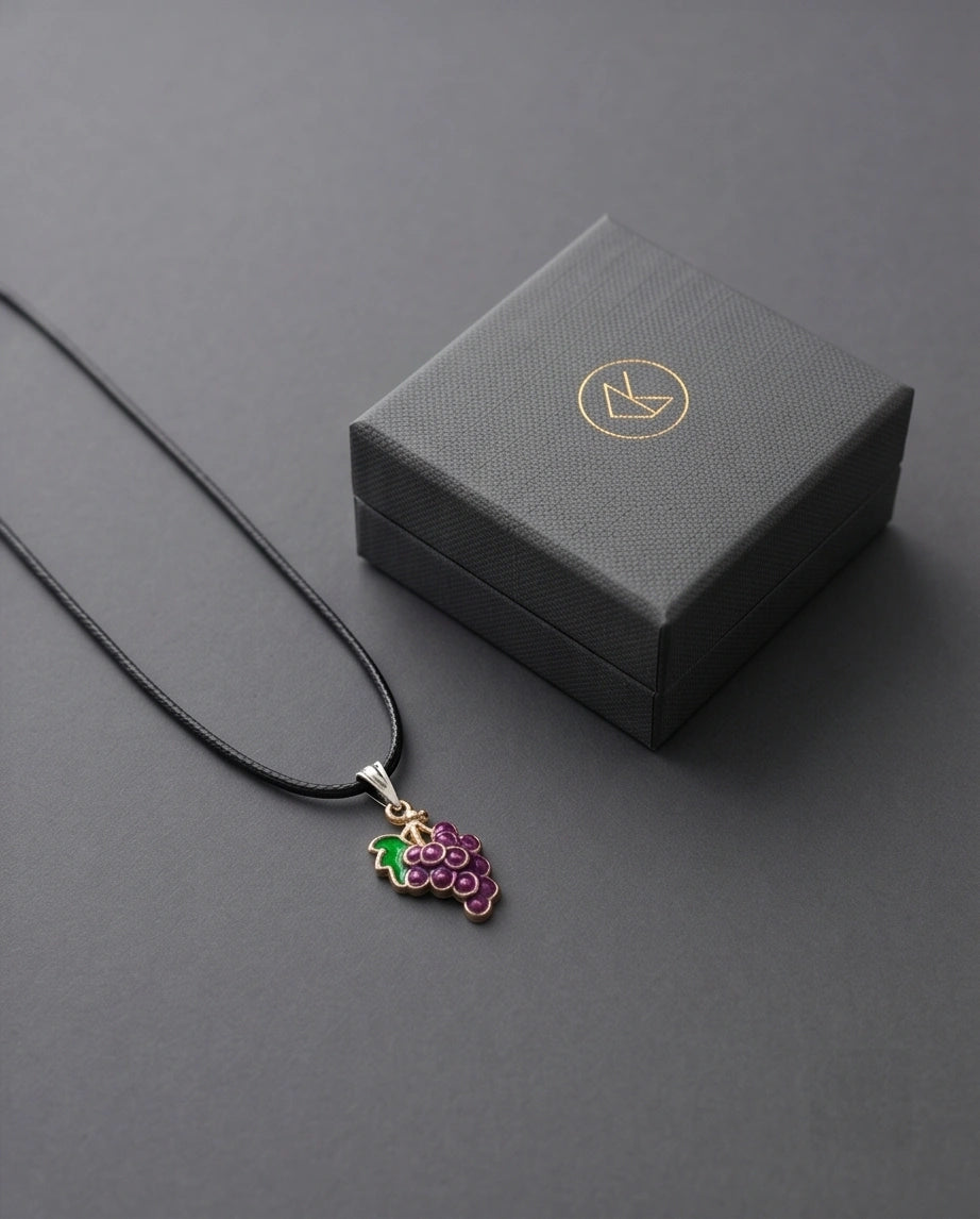 Luscious Purple Grape Cluster Pendant