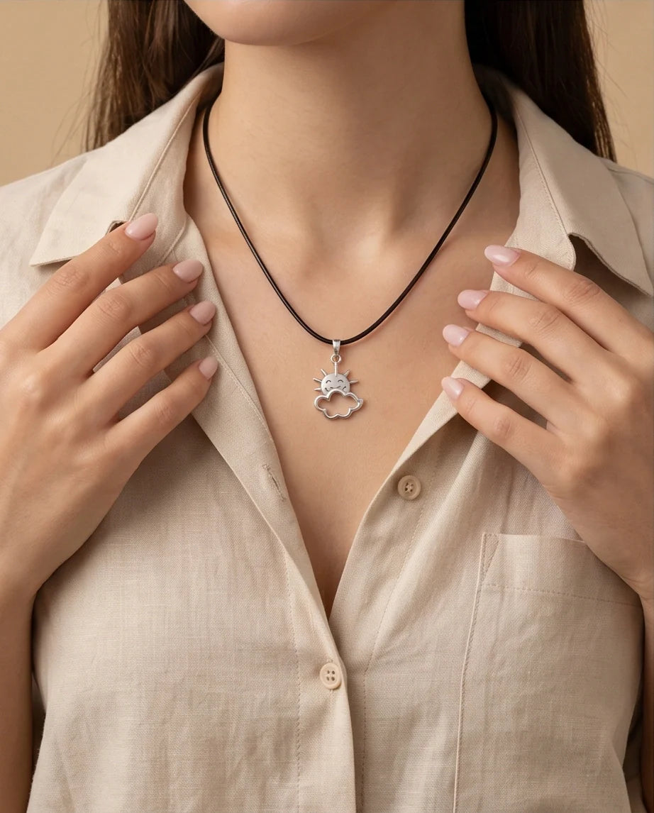 The Happy Sol Sun & Cloud Necklace