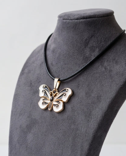 Black & White Butterfly Gift Necklace