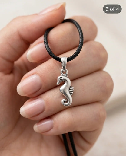 Silver Seahorse Pendant Necklace