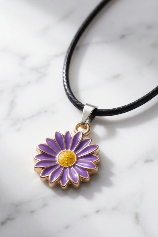 Royal Purple Daisy Pendant