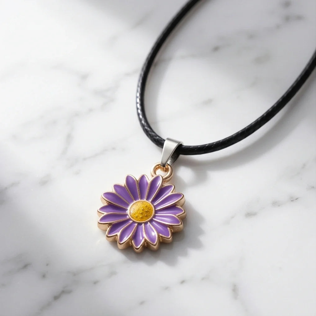 Royal Purple Daisy Pendant