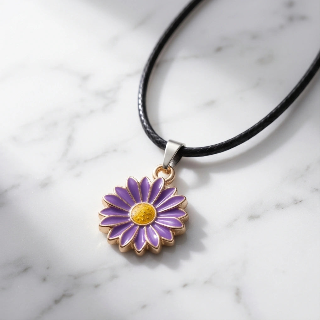 Royal Purple Daisy Pendant