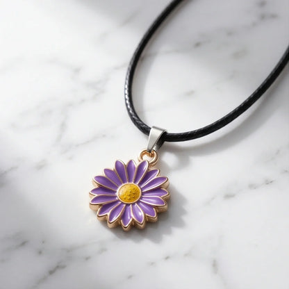 Royal Purple Daisy Pendant