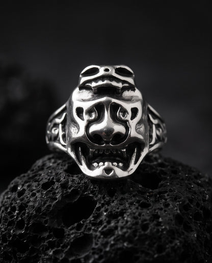 Oni Mask Sculpted Ring