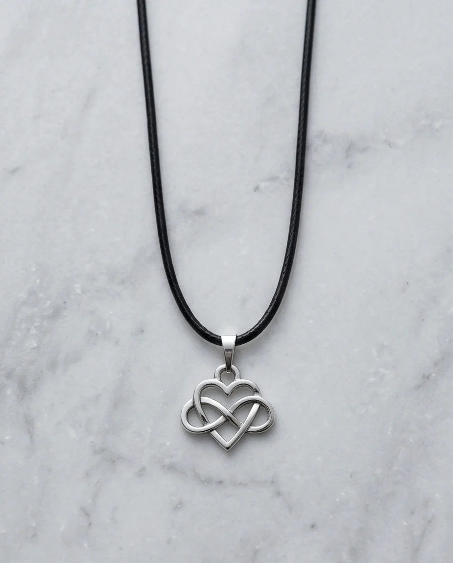 Silver Infinity Heart Necklace