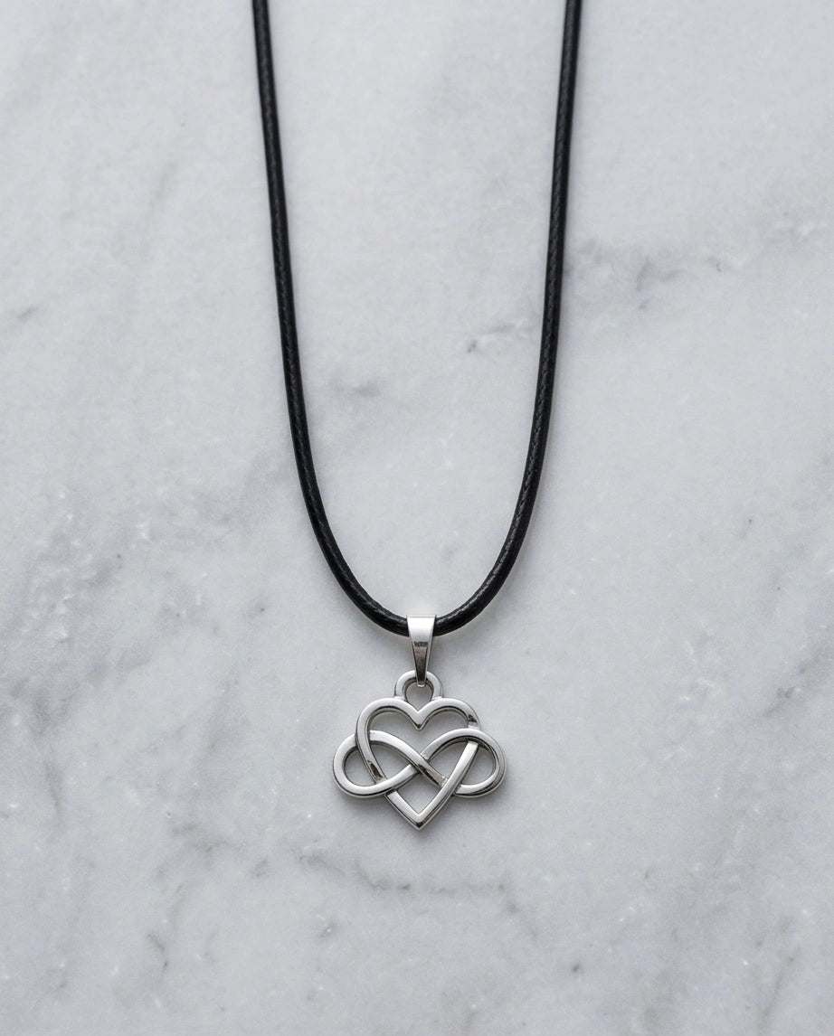Silver Infinity Heart Necklace