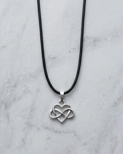 Silver Infinity Heart Necklace