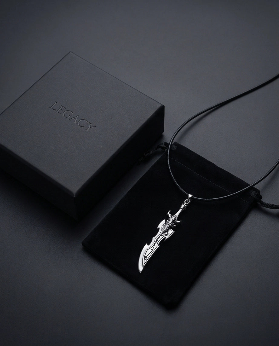 Dragon Skull Fantasy Blade Pendant