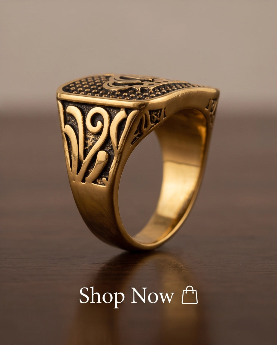 Aureate Crown Cushion Signet Ring