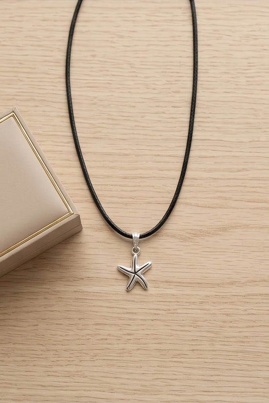 Silver Starfish Pendant Necklace