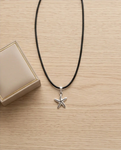 Silver Starfish Pendant Necklace