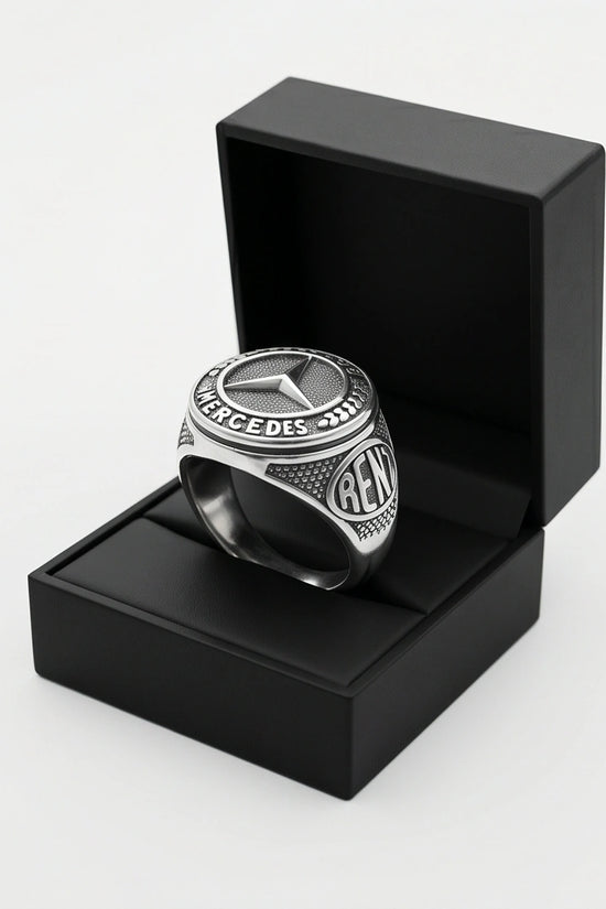 Vintage Silver Mercedes-Benz Signet Ring