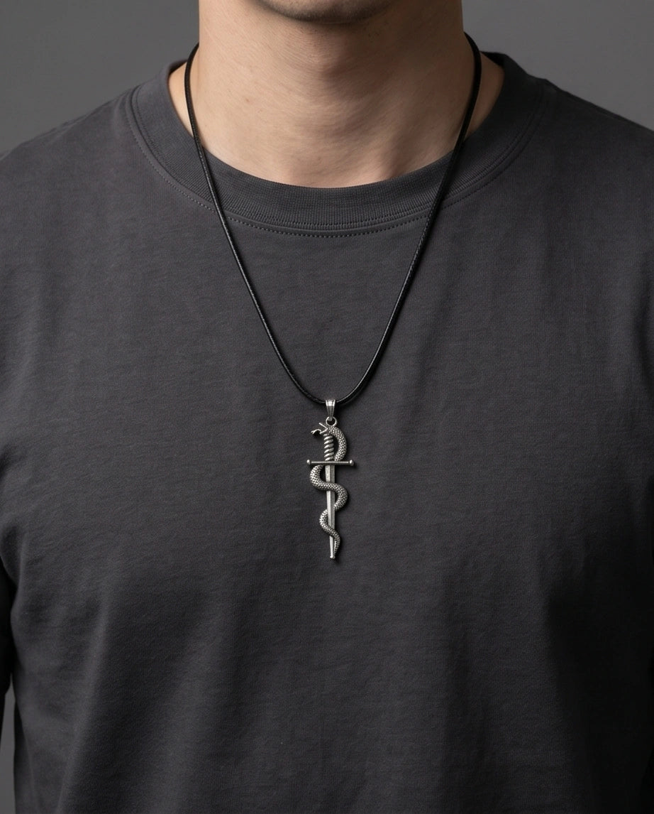 The Serpent's Blade Dagger Necklace