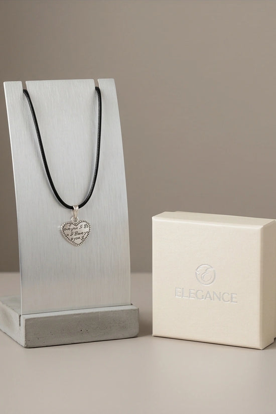 The Sweet Confession: Engraved Heart "I Love You" Pendant Necklace